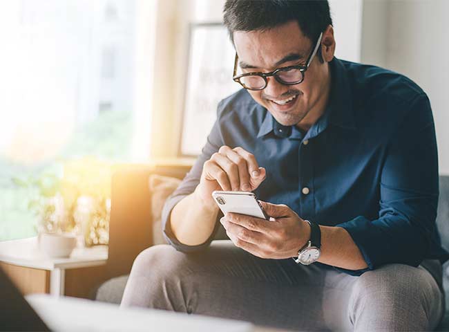 Man on mobile phone